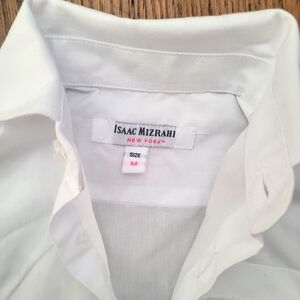 Isaac Mizrahi New York Boys White Button-Down Shirt – Size M